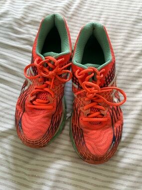 Bright Coral & Mint Athletic Sneakers